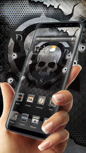 War Gun Steel Skeleton-APUS Launcher stylish theme screenshot 1