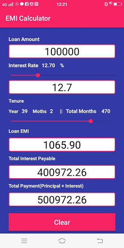 EMI Calculator screenshot 4
