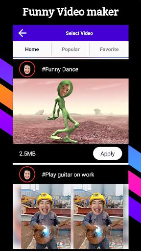 Funny Face Dance Video Maker with musics and songs screenshot 3
