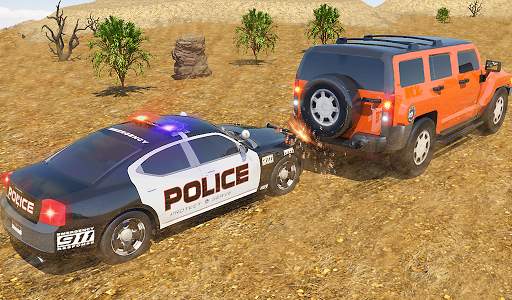 Offroad Jeep Prado Driving - Police Chase Games screenshot 5