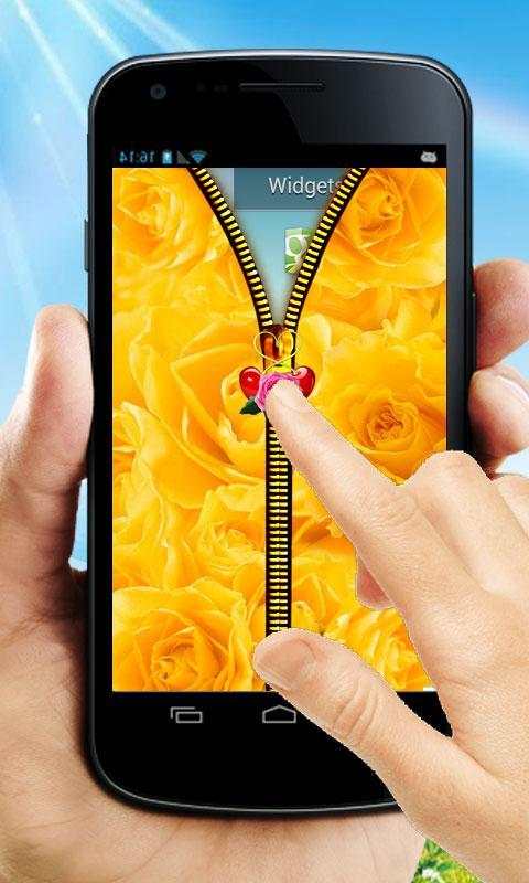 Rose Zipper Lock Screen screenshot 6