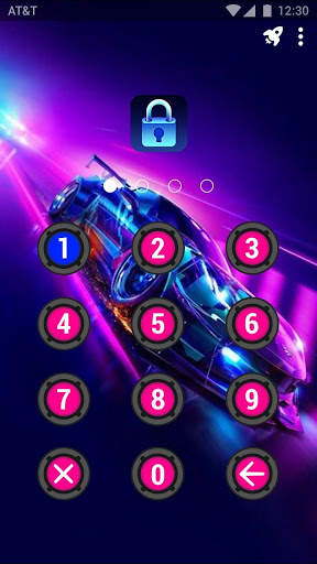 Neon Car - App Lock Master Theme screenshot 2