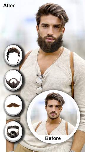 Men Hair Mustache Style Photo Editor Pro screenshot 1