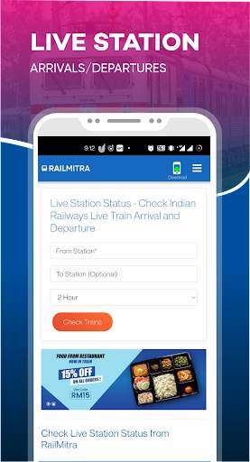 LiveTrain, PNR & Food Delivery screenshot 8