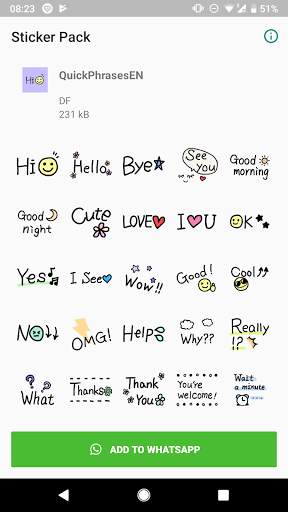 English Text Stickers For WhatsApp - WAStickerApps screenshot 1