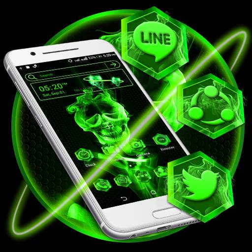 Smoke Skull Launcher Theme 5.0