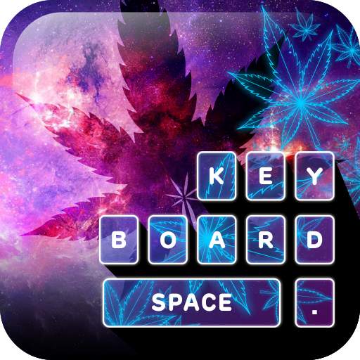Tema Keyboard Neon Blue Weed Keren 1.0