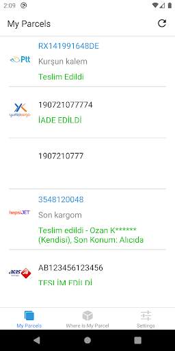 Where is My Parcel screenshot 2