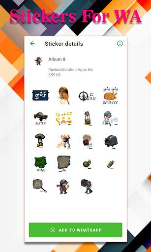PUBG Stickers for WhatsApp 2021- WAStickersApp screenshot 1