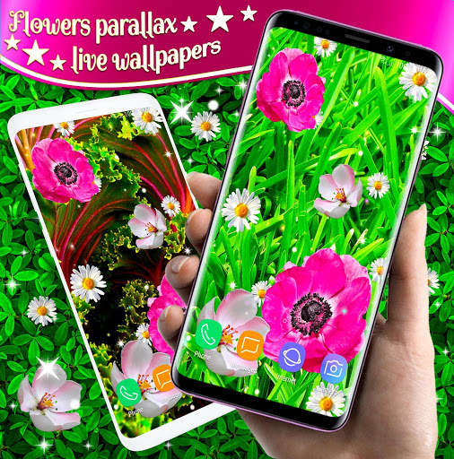 Pink Flower Live Wallpaper 🌺 Parallax Wallpapers screenshot 2