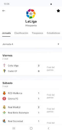 OneFootball Resultados en vivo screenshot 8