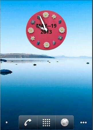 Flower Clock Widget скриншот 1