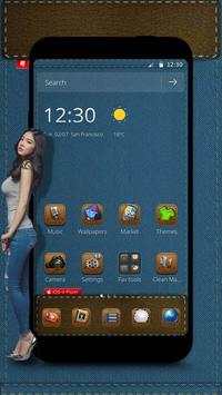 beauty Denim Jeans theme Blue cloth  Boutique icon screenshot 2