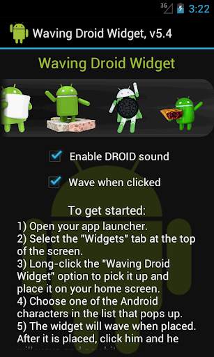 Waving Droid Widget screenshot 6