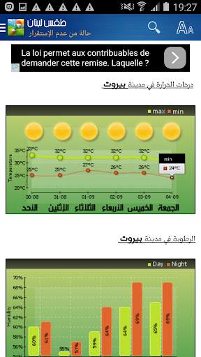 طقس لبنان screenshot 8