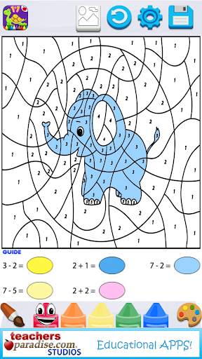 Kids Math Paint by Number Game screenshot 2