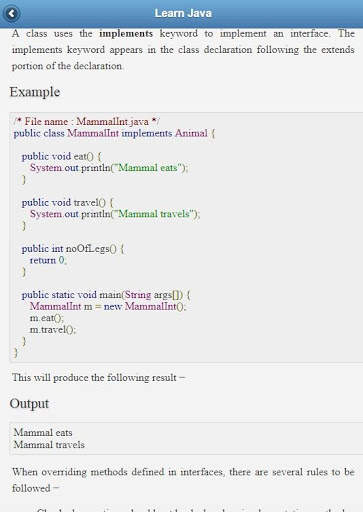 Java Tutorial Offline screenshot 5