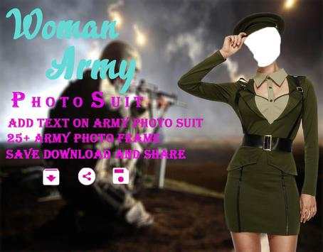 Woman Army Photo Suit screenshot 4