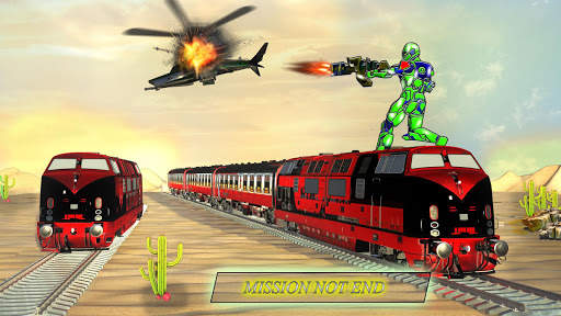 Light Train Transform Robot Attack Shooting Games screenshot 2