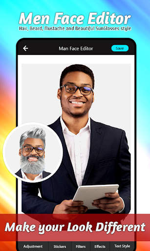 Man Face Editor Hair Changer screenshot 2