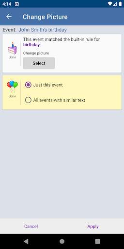 Blik Calendar Widget скриншот 6