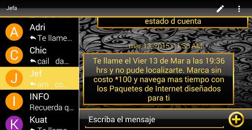 THEME FOR EVOLVESMS GOLD  BLK screenshot 3