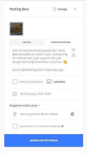 Jadwal App - Aplikasi Posting Instagram Terjadwal screenshot 3