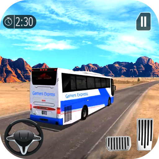 classique parking: autobus au volant simulateur icon