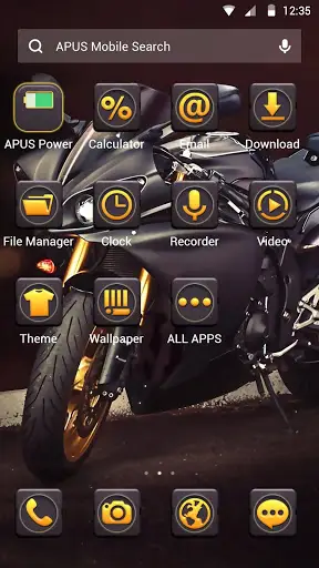 Motorbike APUS Launcher  theme screenshot 2