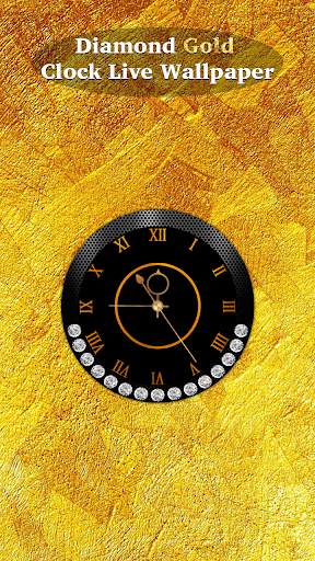 Diamond Gold Clock Wallpaper screenshot 3