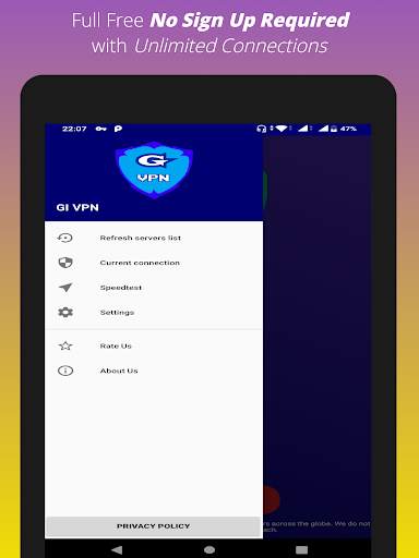 Gi Vpn: Free VPN Without Sign Up and Register screenshot 7