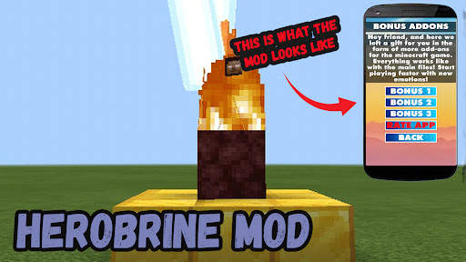 Herobrine Mod For Minecraft PE screenshot 1