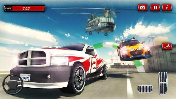 Falling Car Vs Driving Car: Muscle Car Drag Racing screenshot 3