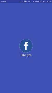 Lite pro Facebook screenshot 1