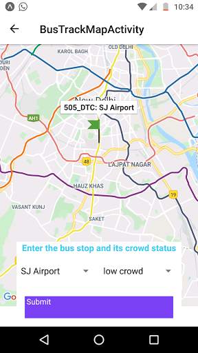 Bus Tracking and Crowd Status App for Delhi screenshot 3
