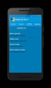 Cheats for Gta 5 screenshot 4