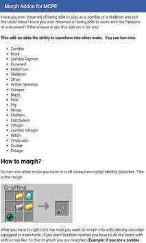 Morph Mod for Minecraft Pocket Edition screenshot 3