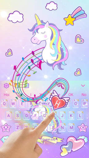 Rainbow Unicorn Keyboard Theme screenshot 2