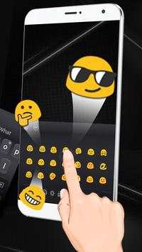 Tema simple del teclado negro screenshot 3