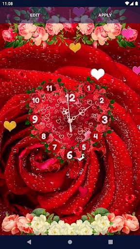 Hearts Love Clock Wallpapers screenshot 4