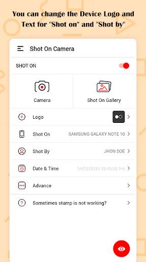 ShotOn Stamp Camera: Auto Add Shot On Photos screenshot 3
