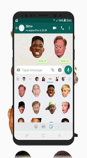 WAstickerApps Emojis Celebrity Memes Funny face screenshot 2