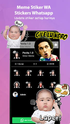 Meme Stiker WA Bergerak Lucu S screenshot 1