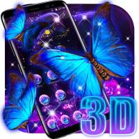 Beautiful Neon Butterfly Live Wallpaper Theme logo
