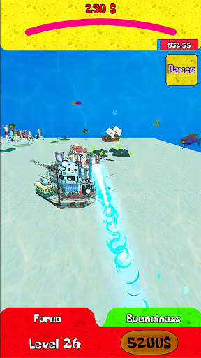Sponge Tennis Simulator. 3D Bottom City Clash screenshot 4