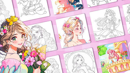 Princess Coloring:Drawing Game screenshot 1