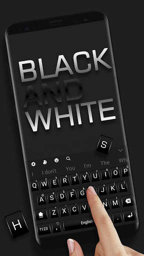 Tema Keyboard Hitam dan Putih screenshot 2