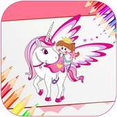 Coloring Pages for Kids - Unicorn Colors logo