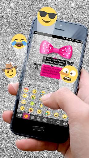 Silver bow - Emoji Keyboard स्क्रीनशॉट 2