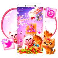 Cute Pink Cat Love Theme🐱 icon